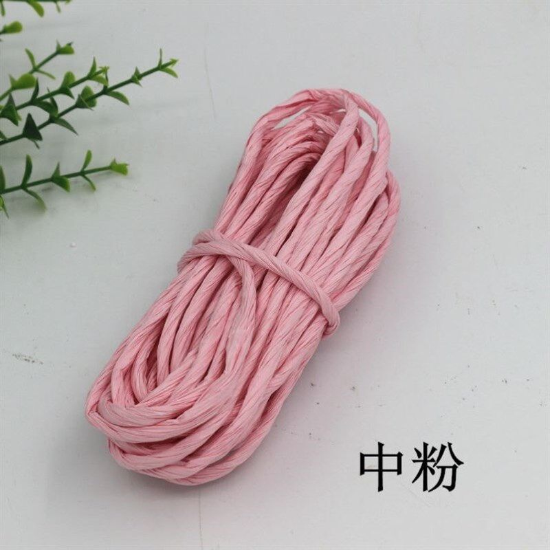 速发宽纸藤水果礼盒材料超粗编织纸绳线彩色纸藤玫瑰材料皱纹纸