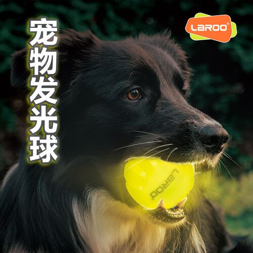 速发Loo毛诺发光球巡莱玩具球形耐咬磨牙夜间遛狗边牧金回解闷