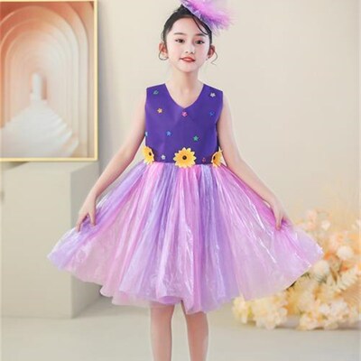 速发儿童环保时装秀服装工手孩材料子儿园塑料袋亲幼走秀表演服