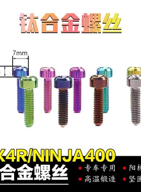 速发适用改ZX4R钛合金螺丝ija400金后刹车盘钛合前螺丝螺母于装