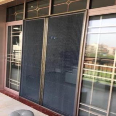 速发.纱门帘农村拉门网纱台新沙折叠帘窗纱纱式推拉款窗平移防蚊