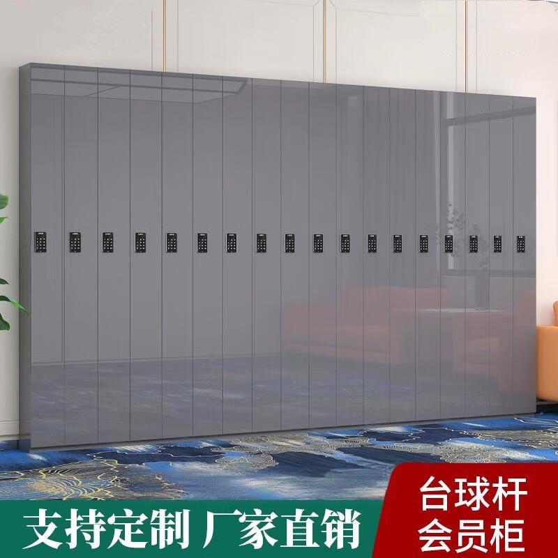 台球杆展示柜轻奢台球房会员发光存杆柜密码锁两层球杆柜球杆展柜图片