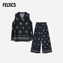 背心高腰阔腿裤 FELTICS无袖 三件套