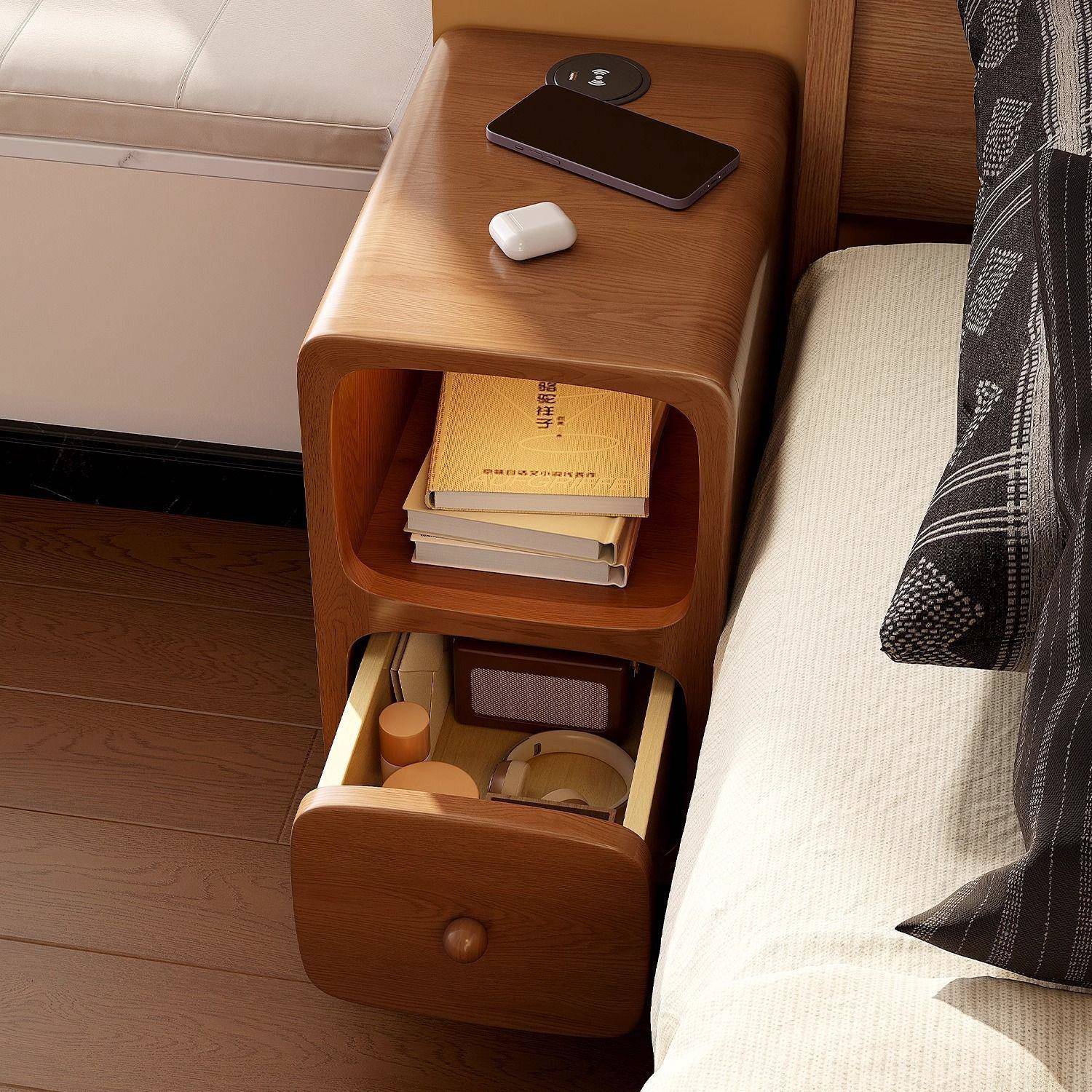 床头柜迷你小型极窄简约床边柜卧室收纳超窄夹缝置物架实木大抽屉