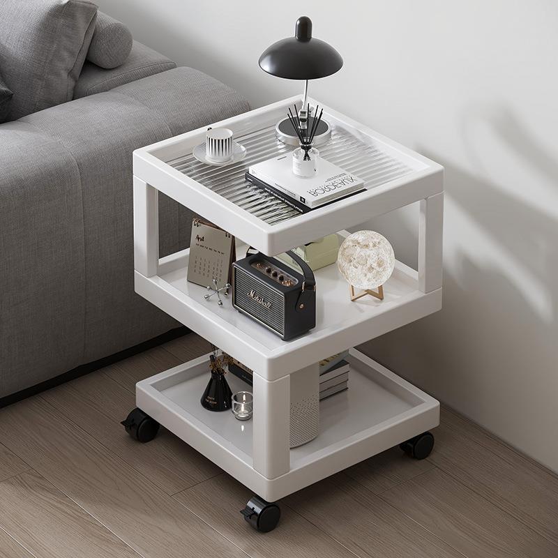 楠竹边几客厅沙发边柜简约小茶几卧室家用带灯床头柜置物架小桌子