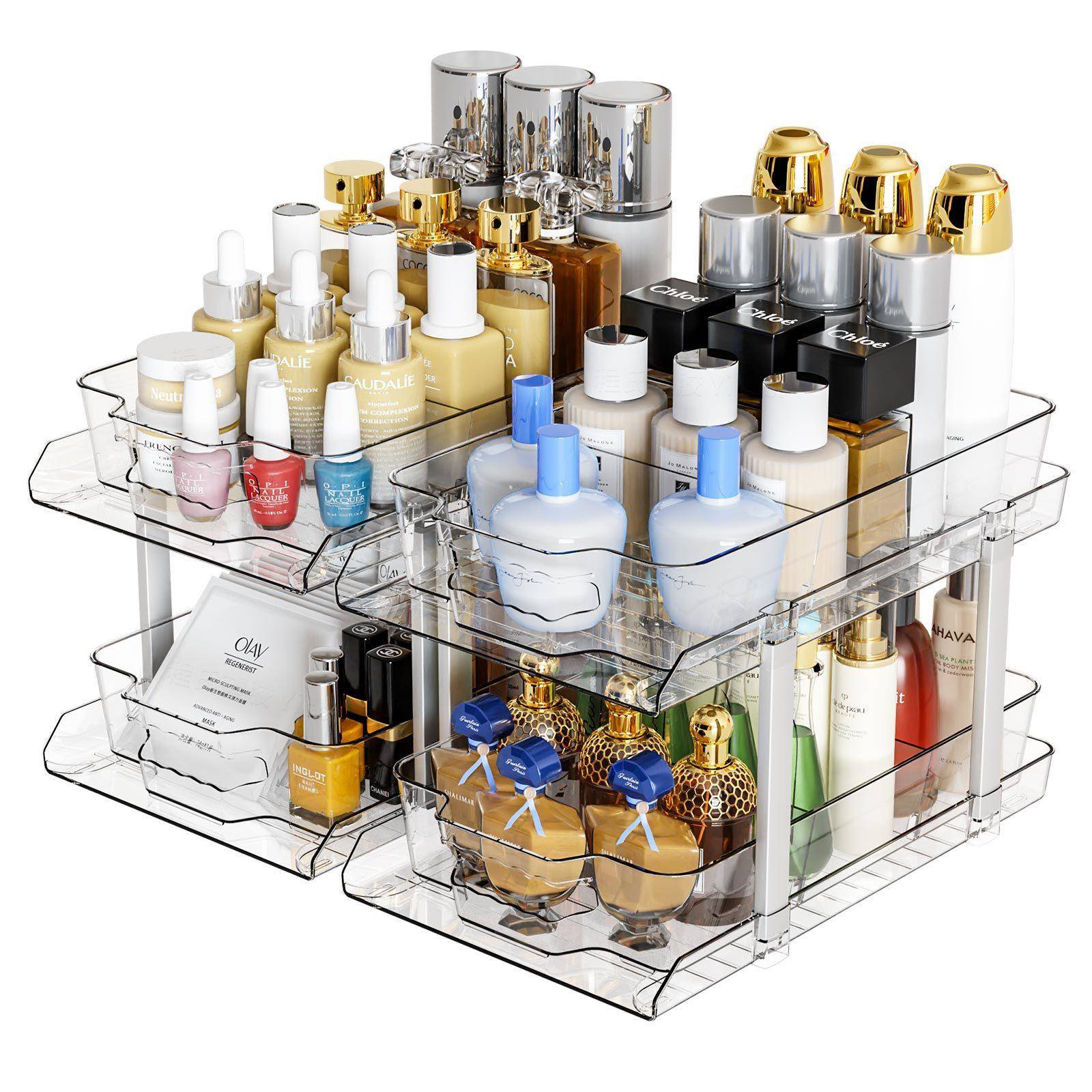 厨房家用多层置物架不锈钢管下空式可移动橱柜储物收纳架厂家直供