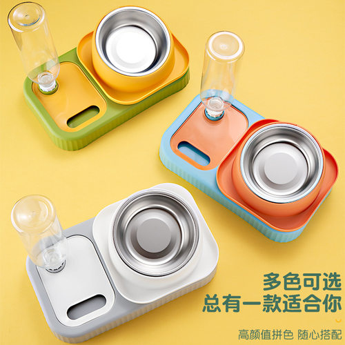 宠物猫碗双碗自动饮水防打翻