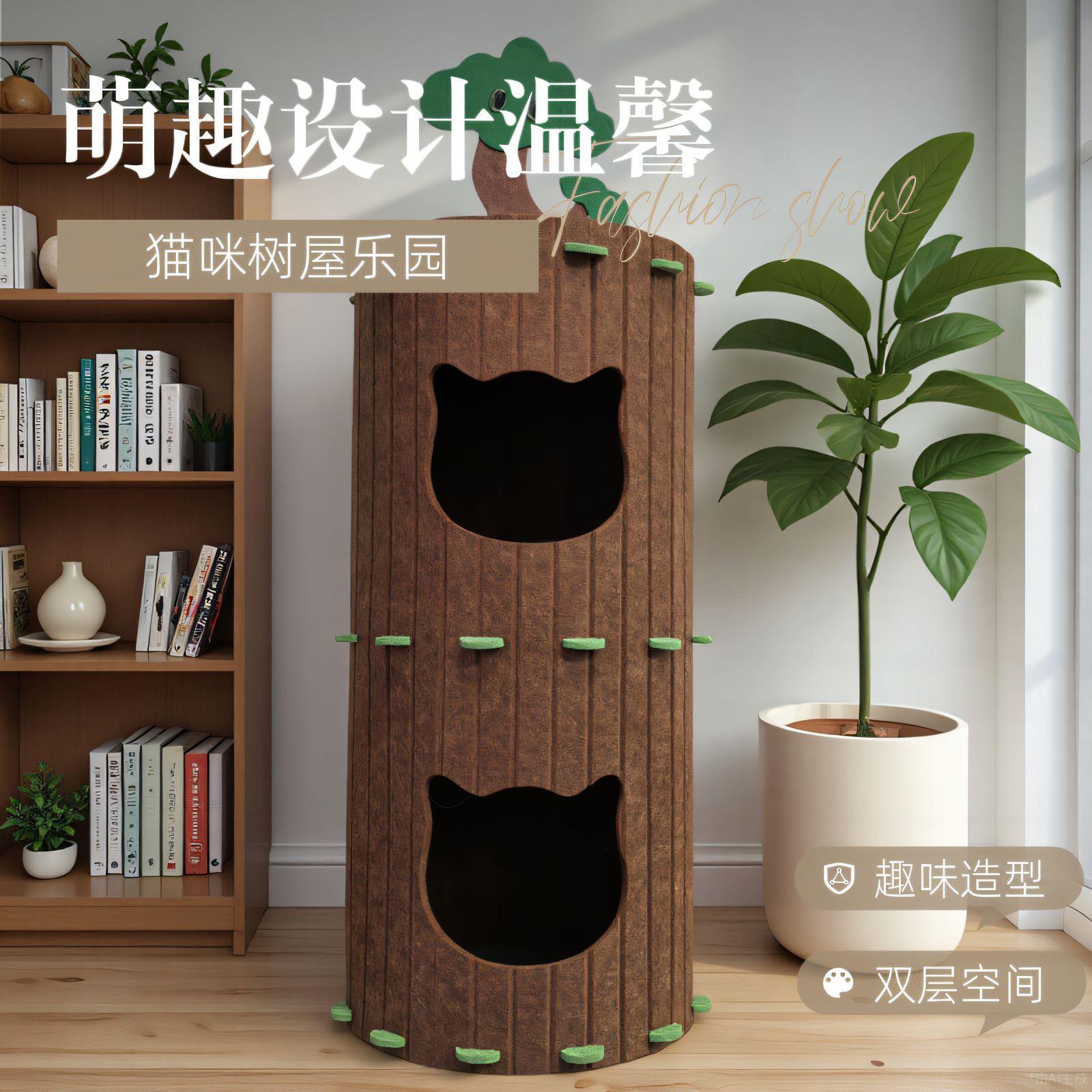 可拆洗中型犬绒布安全感毛毡睡屋