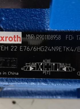 R901108958  4WEH22E76/6HG24N9ETK4/B10 # Rexroth//力士乐