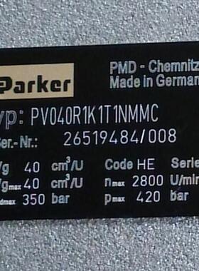 PV040R1K1T1NMMC # Parker//派克，液压泵，齿轮泵，叶片泵