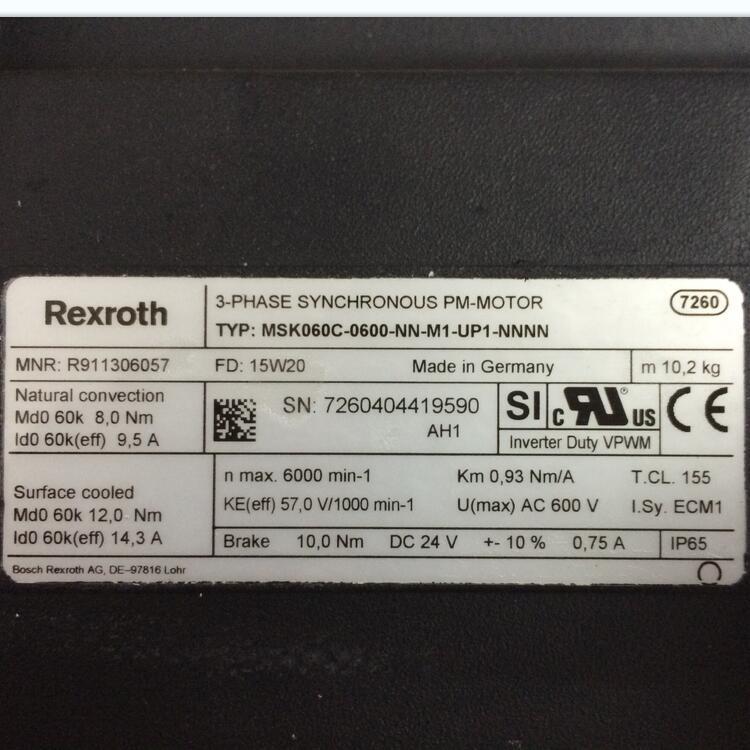 R911306057  MSK060C-0600-NN-M1-UP1-NNNN # Rexroth//力士乐