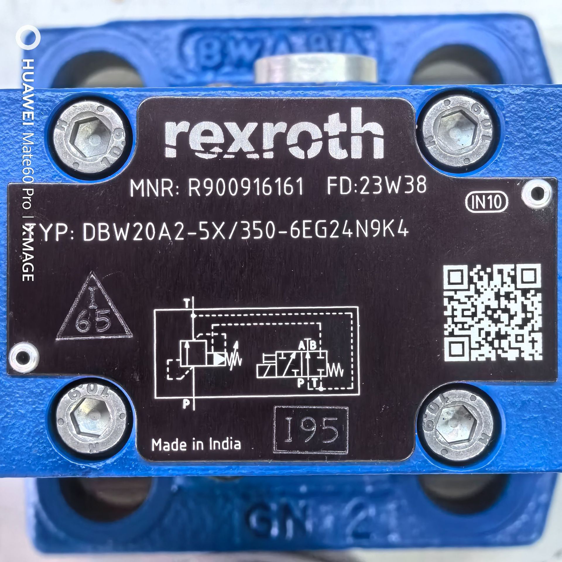R900916161  DBW20A2-5X/350-6EG24N9K4 # Rexroth//力士乐