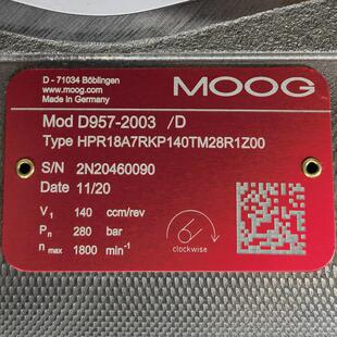 D957-2003/D HP-R18A7-RKP140TM28R1Z00 # MOOG//穆格,液压泵