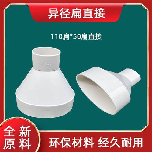 110 75 50异径扁管直接圆扁弯头变径扁配件扁管转圆管 圆变扁直接