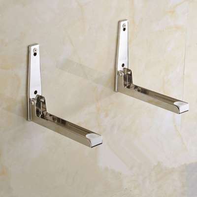 极速微波炉支架墙壁挂架子304不锈钢直角承重放置架物品架厨房置