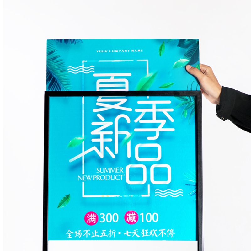 展架立式落地式商场宣传立牌kt板水牌展示架海报支架广告牌展示牌