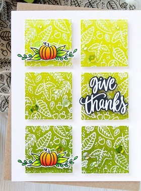 Card Front Builder Forest Fall Sences Blessings Thanks Cutt