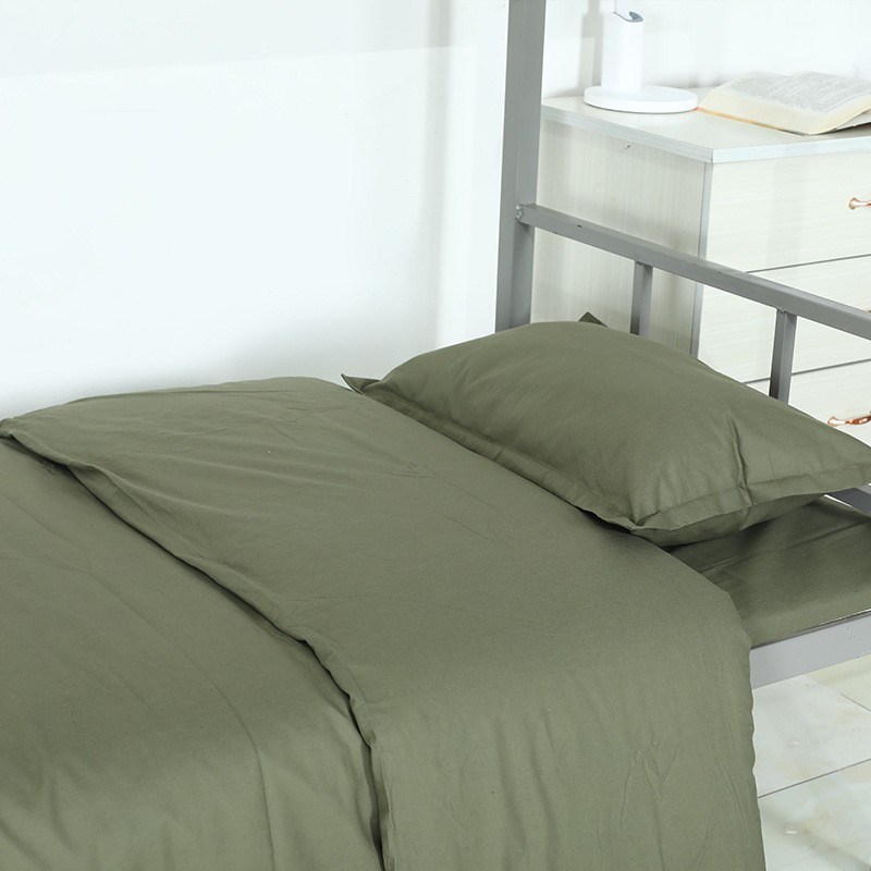 纯棉宿舍被套枕套床单三件套x现货学校单位上下铺三件套床品套装