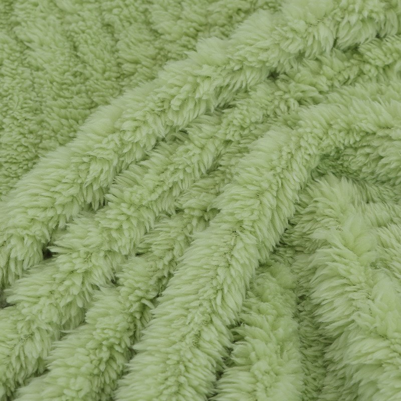 现货全涤不规则水波纹舒s棉绒面料素色绒布料保暖服家居服睡衣布