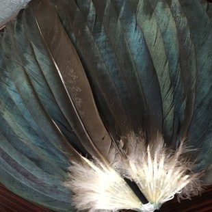 非遗高淳特产鹅h毛扇乌木柄孕产妇诸葛孔明高档夏季纳凉手工羽毛