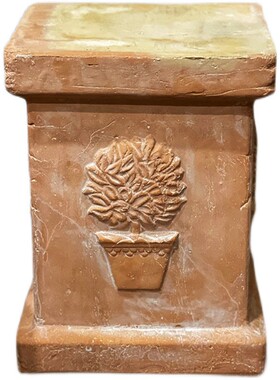 手压红陶浮雕罗马柱 庭院别墅花园露台摆件罗马柱欧式