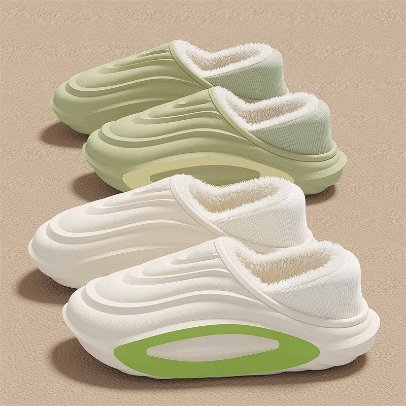 棉拖鞋男款冬季包跟室内家居防水防滑厚底保暖加绒女款棉鞋男外穿