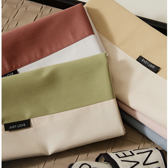 100S高支高密全棉枕套 新疆长绒棉花信封枕纯棉枕头套纯色一对拍2