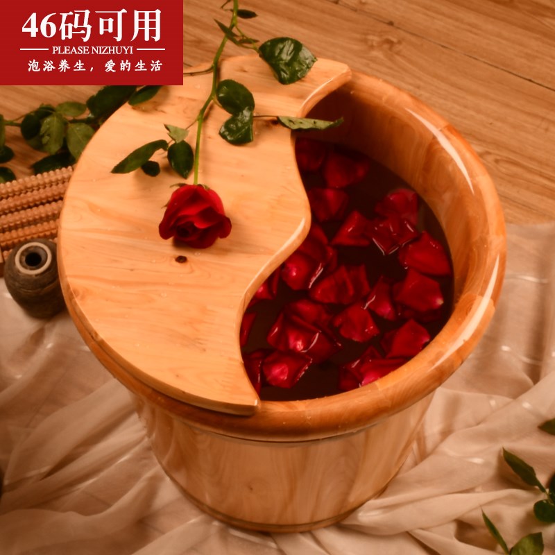 香柏木双人泡脚木桶家用大脚洗脚桶F足疗浴足木桶洗脚木盆足浴盆