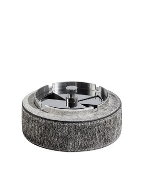 简约轻奢马毛烟灰缸金属创意家居样板间售K楼处客厅会议室桌面摆