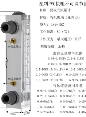 LZT-15T面板式ZYIA气体浮子流量计 余姚巨屹环保设备有限公司生产