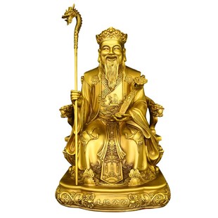 黄铜土地公土地婆神像一对铜土地公婆像福德正神土地爷奶家用供奉