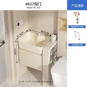 40cm实木多层卫生间组合浴室柜洗手盆挂墙式 智能镜柜小户型洗漱台