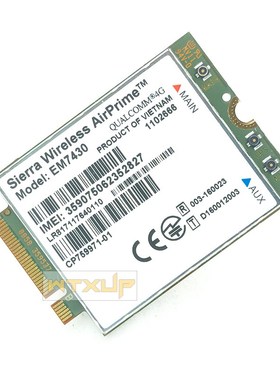 原装EM7430 联通 电信 移动 M2内置4G模G块WWAN LTE CAT6通用版