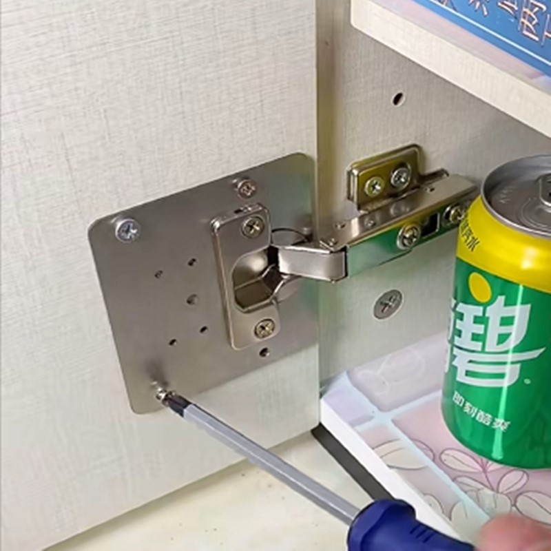 木工板拆卸衣柜门板修补外t扳平板片柜门板合页修复器弹簧铰链暗