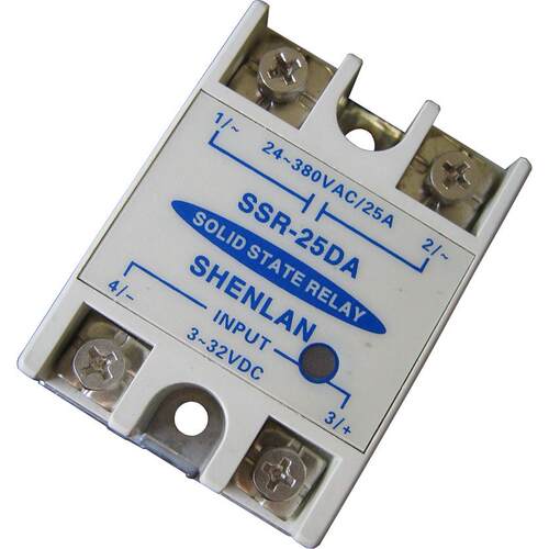 [直销]输入3-32VDC 输出24-380VAC 10A 单相固态继电器 SSR-10DA