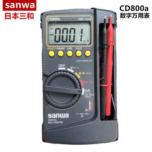 原装正品日本Samwa三和CD800A数字万用表占空比通断三和万用表
