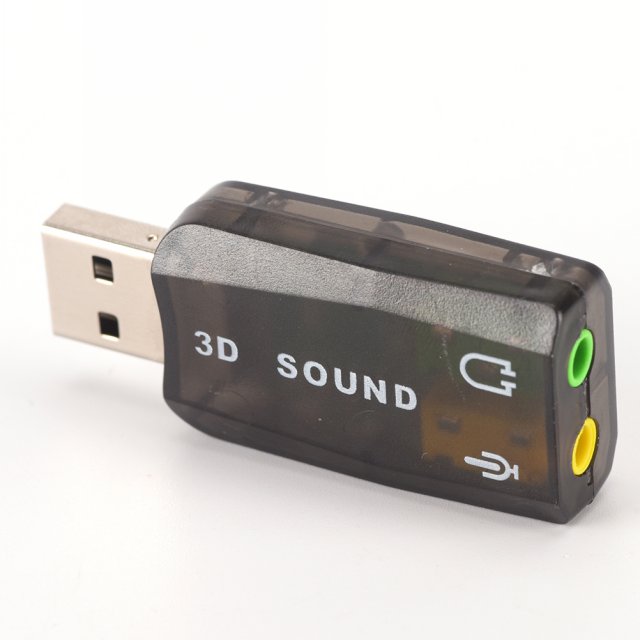 网红Black 3D USB Sound Card USB Audio 5.1 External USB Sound