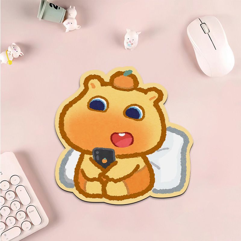 卡通可爱水豚异形鼠标垫电脑桌垫