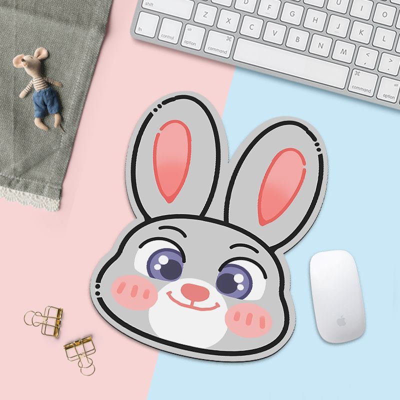 疯狂动物城卡通动物鼠标垫小号异形便携笔记本书桌垫耐磨通用杯垫