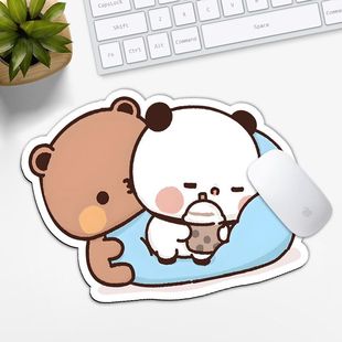 一二布布可爱个性 异形小号鼠标垫耐脏宿舍女学生办公室电脑桌垫