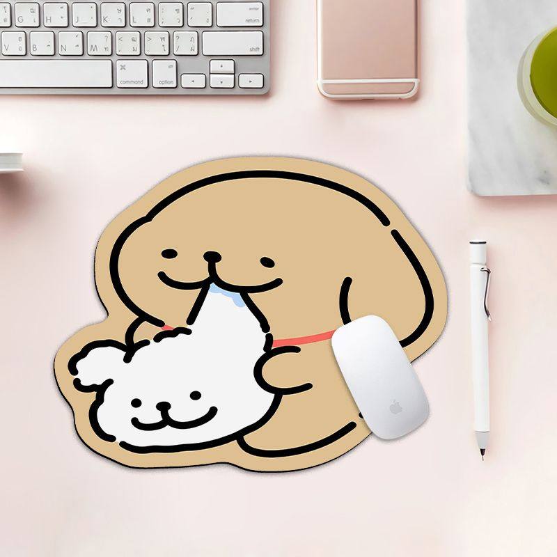 卡通线条小狗鼠标垫电脑办公学习专用滑鼠垫笔记本便携护腕书桌垫,居家布艺,办公桌垫,淘宝优惠券,粉丝福利购,淘宝优惠卷