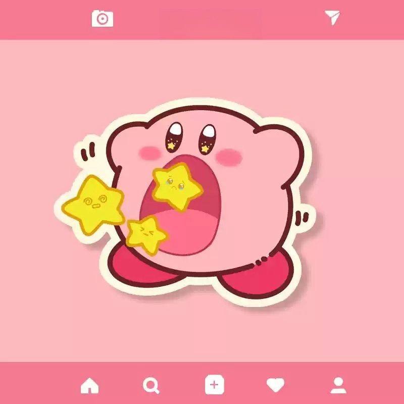 异形星之卡比鼠标垫子小号线条滑鼠垫卡通女生工位桌垫办公滑鼠垫