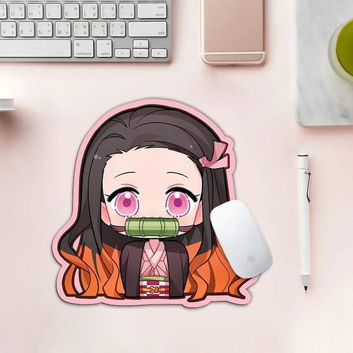 鬼灭之刃祢豆子卡通Q版小号鼠标垫便携笔记本桌垫高颜值耐磨防滑