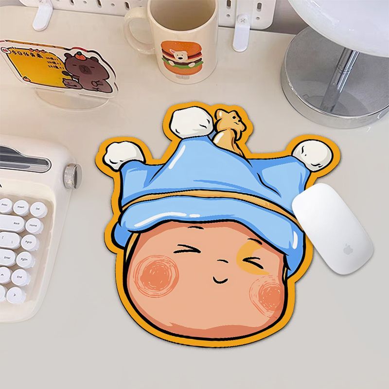 可爱星星人异形鼠标垫小号高颜值办公室防滑桌垫便携笔记本键盘垫