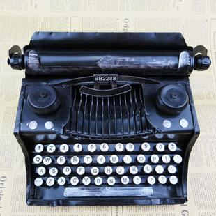 复古老式打字机模型做旧铁艺摆件影视道具酒吧咖啡厅装饰品