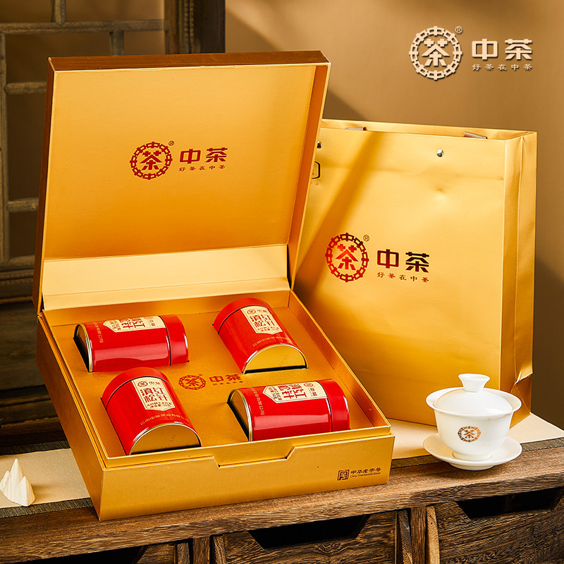 中茶茶叶云南凤庆金芽滇红松针200g礼盒经典浓香红茶新茶嫩芽