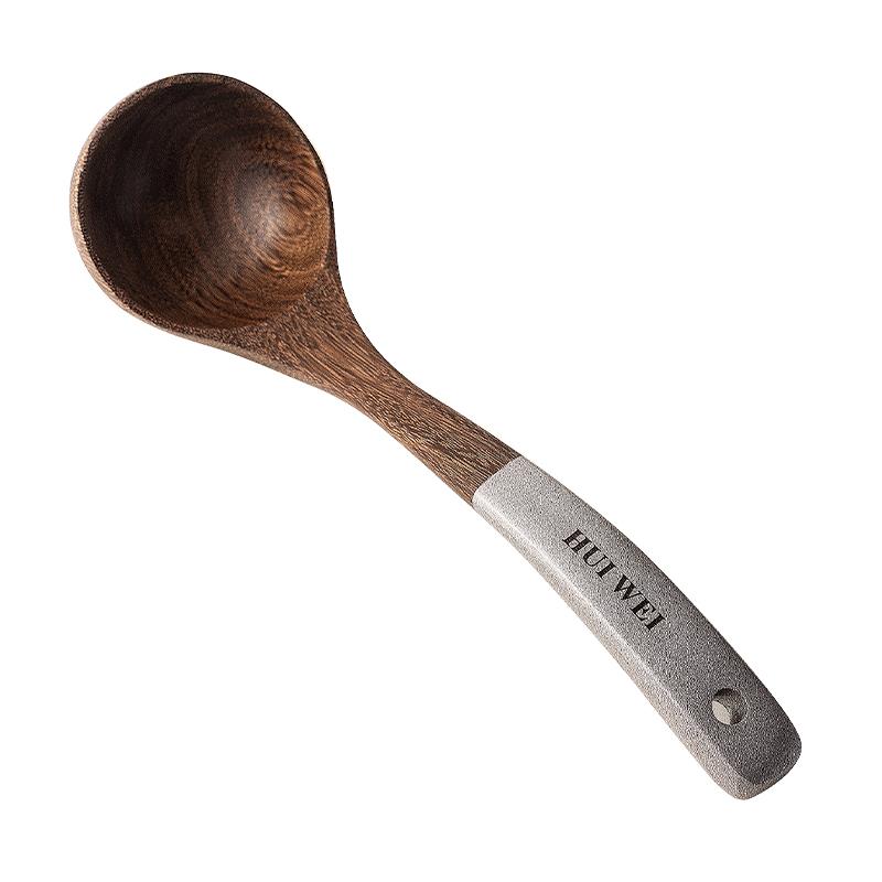 汤勺子长柄家用实木勺子大号盛汤粥勺日式火锅勺长把稀饭汤羹朋珍