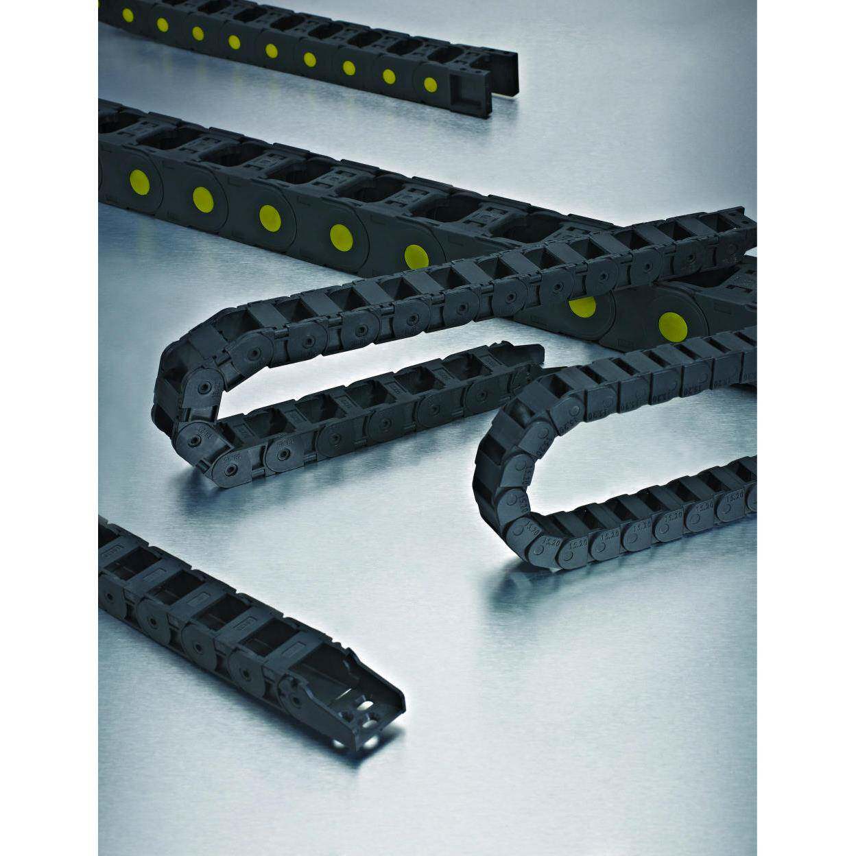 供应桥式拖链/加强型带黄点大量机床拖链库存55*150拖链