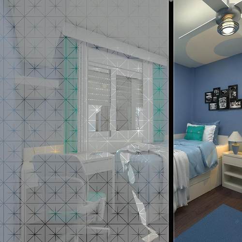 星星白装饰玻璃贴膜卫生间办公室酒店玻璃隔断移门建筑贴膜