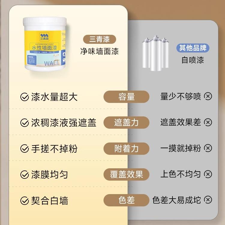乳胶漆墙壁白墙室内家用墙面修补膏白色滚筒涂料内墙自刷油漆